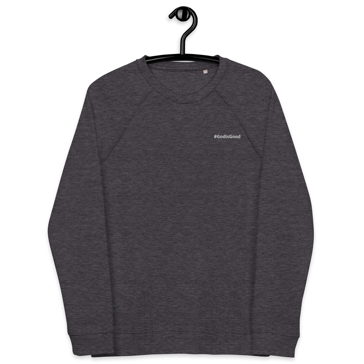 Unisex organic raglan sweatshirt