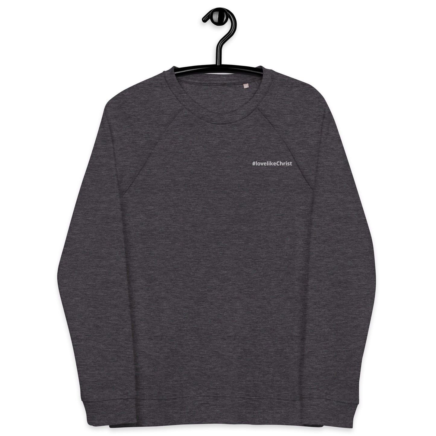 Unisex organic raglan sweatshirt